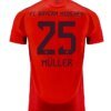 75784d20b24f87d56c41388ae9b8302c81c4ca80 MÜLLER #25 Bayern Munich Home Jersey Player Version 2024/25