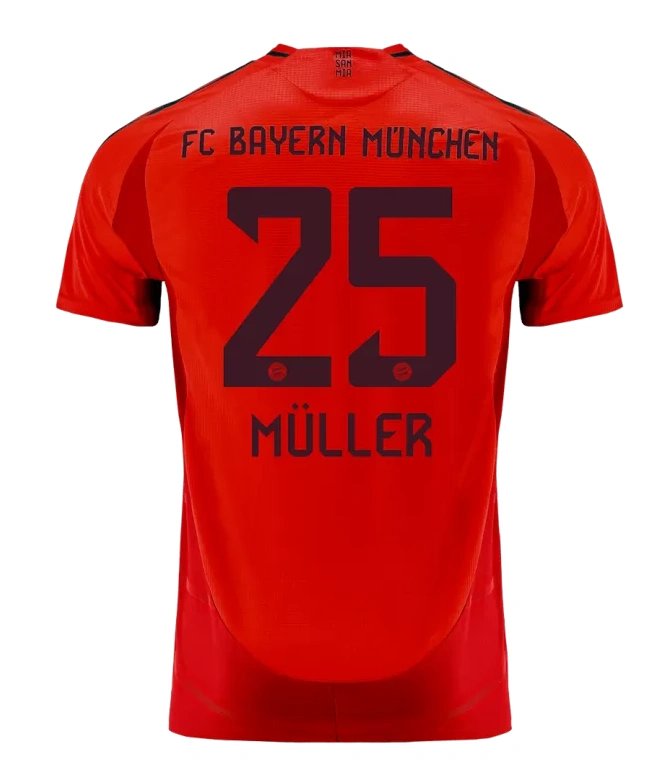 75784d20b24f87d56c41388ae9b8302c81c4ca80 MÜLLER #25 Bayern Munich Home Jersey Player Version 2024/25