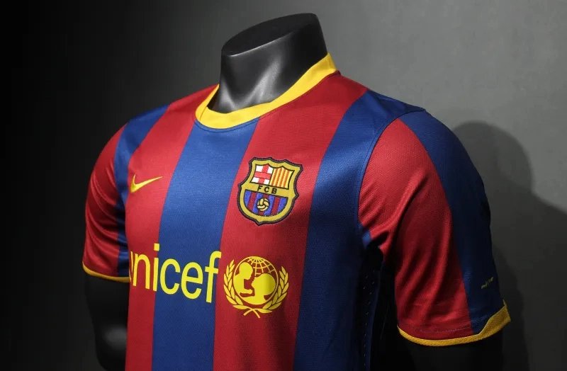 Authentic Barcelona Retro Jersey Home Soccer Shirt 2010-11