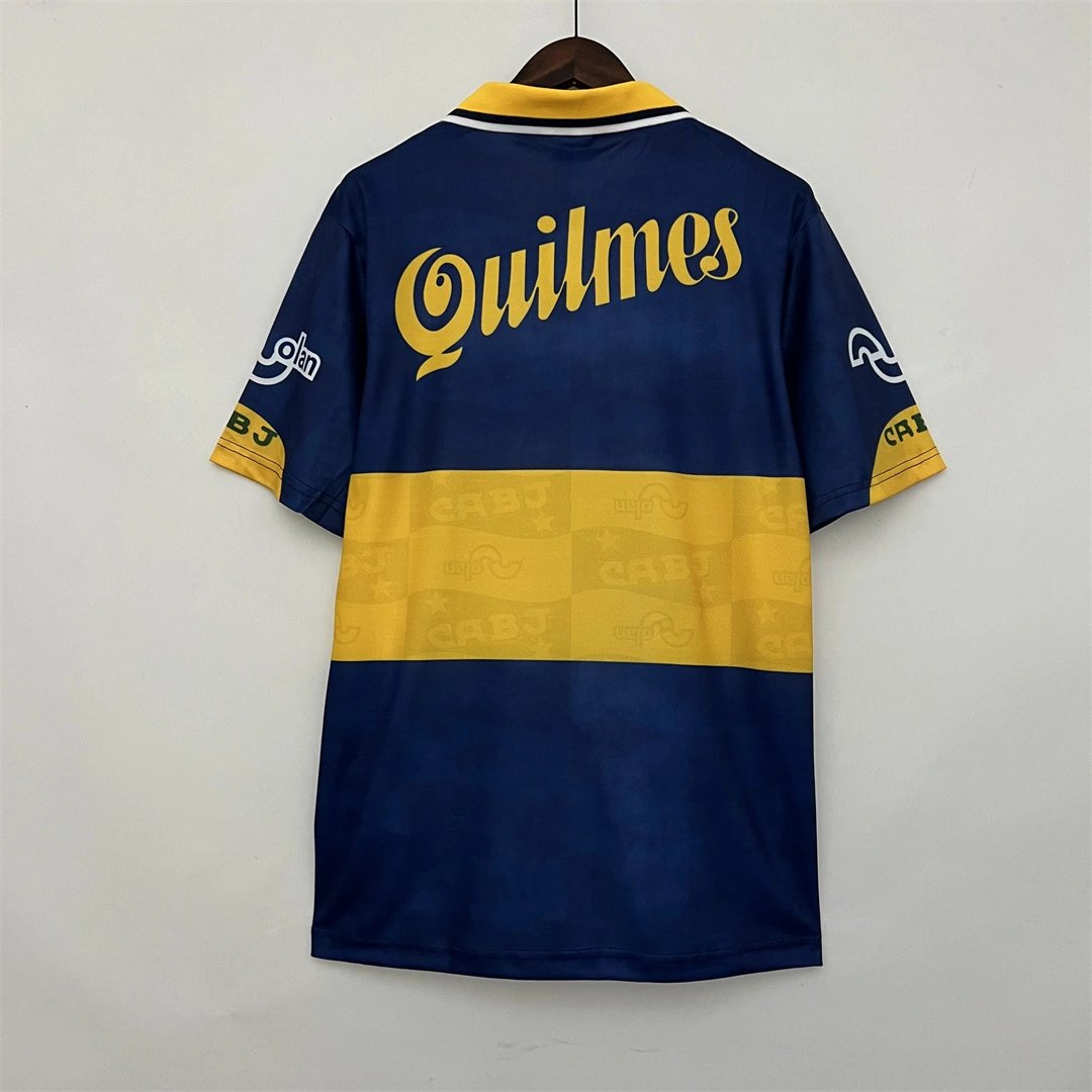 77659b121e7c72c1f12ff7b50f0cbb67d2b9fe86 Boca Juniors Retro Soccer Jersey Home Custom Shirt 1995/96