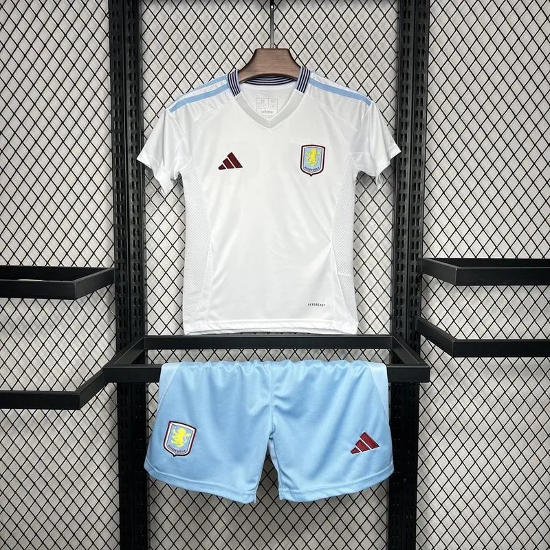 Aston Villa Football Jersey Away Kids Kit Jersey+Shorts 2024/25