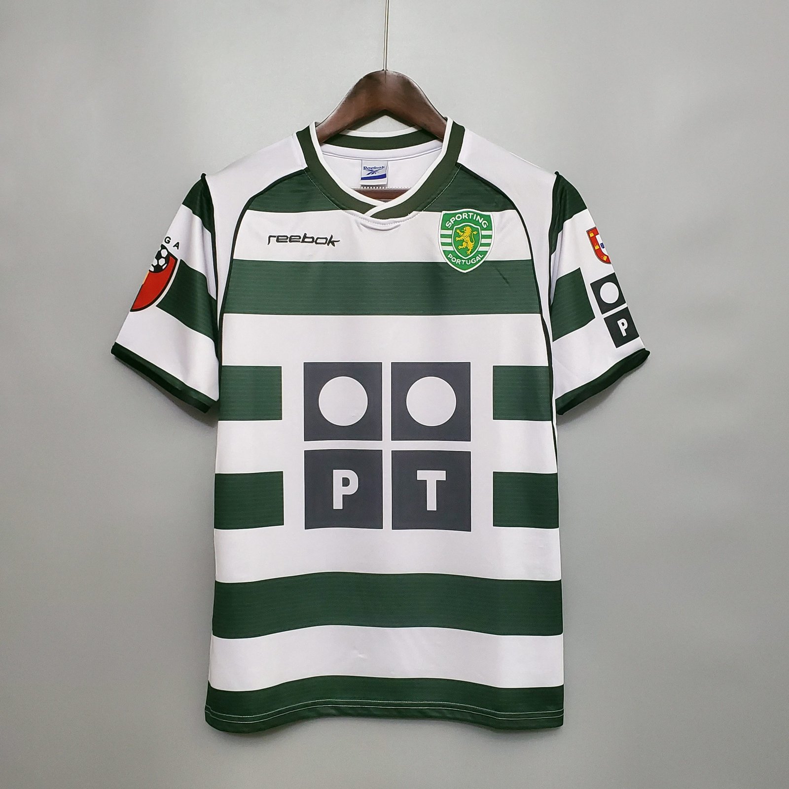 Sporting CP Retro Soccer Jersey Home Custom Shirt 2001/03